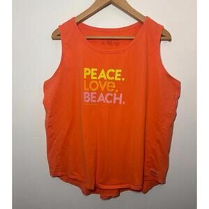 Life Is Good Crusher Tank Top (Peace. Love. Beach.) Size XXL